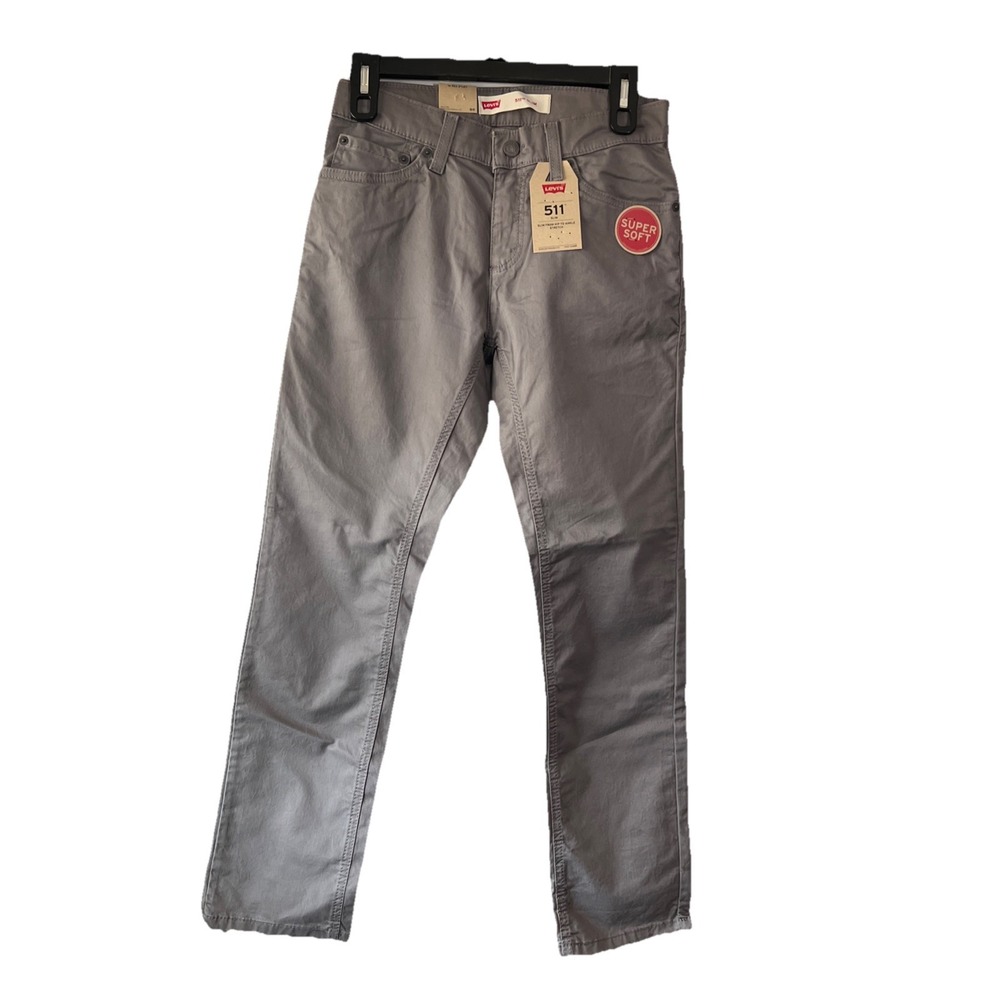 NWT Levi's 511 Slim Fit Super Soft Stretch Jeans Grey Women's Size‎ 14 Reg 27X27
